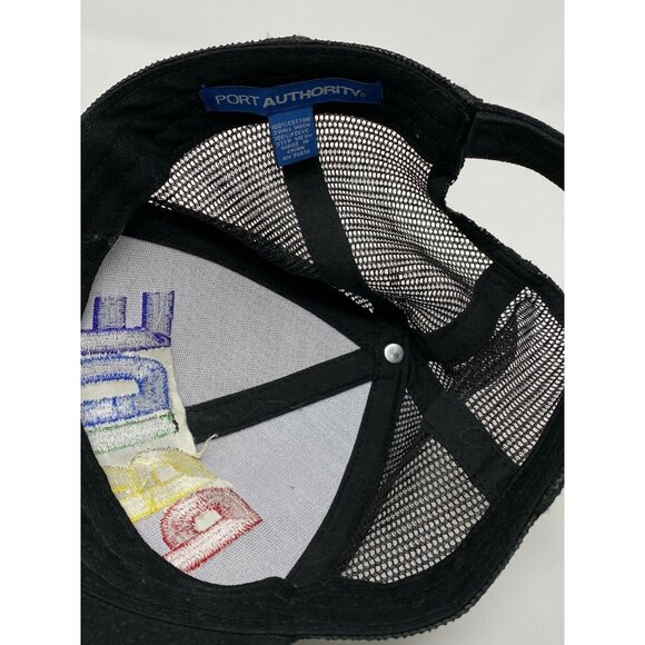 Port Authority Rainbow Colors PRIDE Embroidered Baseball Hat Cap Black - Picture 6 of 7